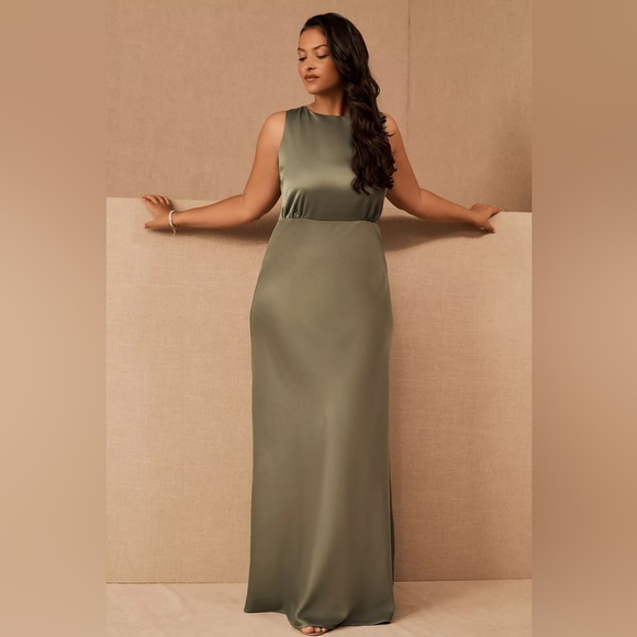 New🌟 BHLDN -Beckett Satin Maxi Dress - Picture 8 of 10